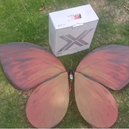 Flysky RC Butterfly Drone Bionic Flying Insect Toy with LED Light & Colorful Wings Remote Control Drone for Wedding Proposal