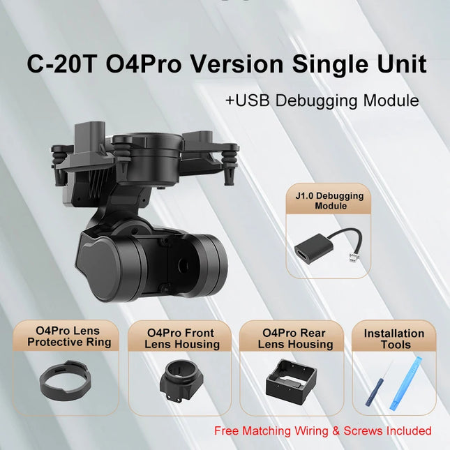3-Axis FPV Camera Gimbal Anti-Shake Pan Tilt Mount DJI O3 CADDX Walksnail Mavlink SBus Compatible with RC Drone Head Tracking