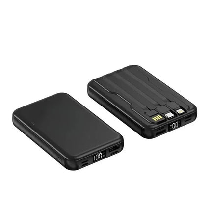 20000mAh 5V Power Bank for Wireless Charging Magnetic Suction Portable Fast Charging Power Bank with Built-in Cable