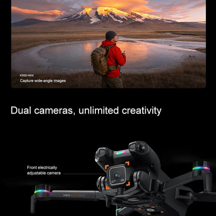K900 Foldable RC Drone,4.5"Screen Remote,AirDrop,4-Way Obstacle Avoid,2K FPV,Optical Flow Positioning,Birthday Holiday Gift Toy
