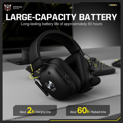 ONIKUMA GT888 Gamer Headphones Ultra-Low Latency Surround Sound Noise Cancelling Headset with Microphone for E-Sports