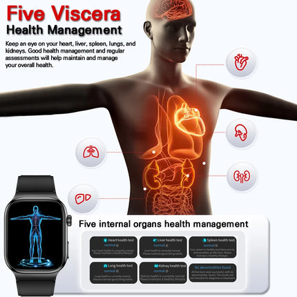 2026 Health Care Smart Watch Men Women BMI Analysis Uric Acid Blood Lipids Blood Pressure Monitoring BT Call AMOLED Smartwatch