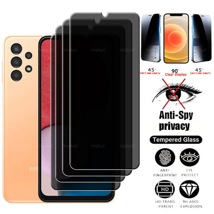 4Pcs For Samsung A13 Glass Samsung Galaxy A13 Tempered Glass 9H HD Privacy Anti-Spy Cover Glue Screen Protector Samsung A13 A 13