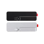 2Pcs Black Silver