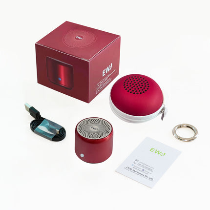 EWA Travel Case Packed A106 Pro Portable Bluetooth Speaker with Custom Bass Radiator Brief Design IP67 Waterproof  Mini Speaker