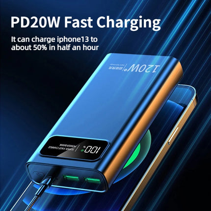 Newly 300000mAh Large Capacity Powerbank 120W Super Fast Charging Led Digital Display Portable External Battery For All Models