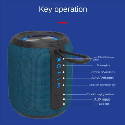 CABE-Bluetooth Speaker High-Quality Stereo Sound Speaker Long Battery Life Bluetooth Speaker Low Latency Portable Wireless Speak