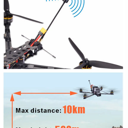 FPV Racing Drone Mark4 V2 10-inch Mounted Throwing Hovering Long Endurance 5kg Heavy Load Quadcopter