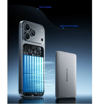 Baseus Magnetic Wireless Power Bank Ultra-Slim and Portable 5000mAh/10000mAh Airplane-Approved Compatible with iPhone and Xiaomi