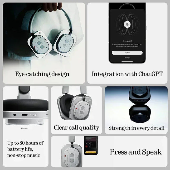 Nothing Headphone (1) Up to 80 hours of playback