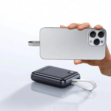 Ultra Slim Power Bank 20000mAh Fast Charging Portable External Battery Charger Built In Cable Mini Pocket Size Design