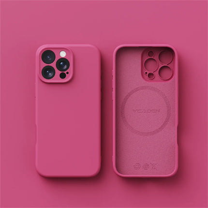 Luxury Liquid Silicone For Magsafe Phone Case For iPhone 17 16 15 14 13 12 Pro Max 11 X XR Wireless Charging Skin Smooth Cover