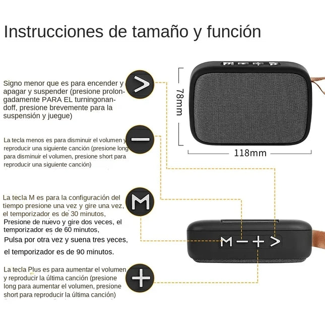 Mini Bluetooth Speaker HIFI Speakers Soundbar Portable Bluetooth 5.0 Wireless Soundbar 500mAh Battery For Outdoor Indoor Sports