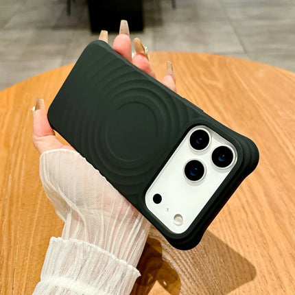Luxury Wave Ripple Silicone For Magsafe Phone Case For iPhone 17 Air 16 15 14 13 Pro Max 17ProMax Magnetic Wireless Charge Cover