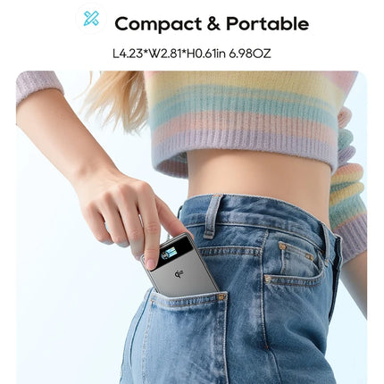 Magnetic Power Bank 10000mAh with TFT Digital Display 15W Wireless Charging & 20W Wired Charger for iPhone 17, 16, 15, 14, 13