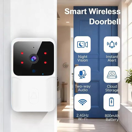 Wireless Video Doorbell Camera, WiFi Two-way Talk Doorbell with IR Night Vision, Smart Home Security Surveillance Monitor