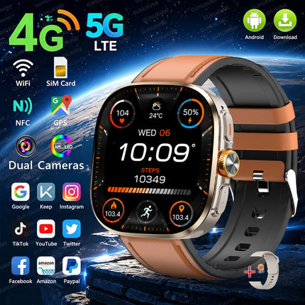 New Original 5G Call Smart Watch 4G wifi 32GB memory social app GPS map men AMOLED HD 2100mAh battery sports business smartwatch
