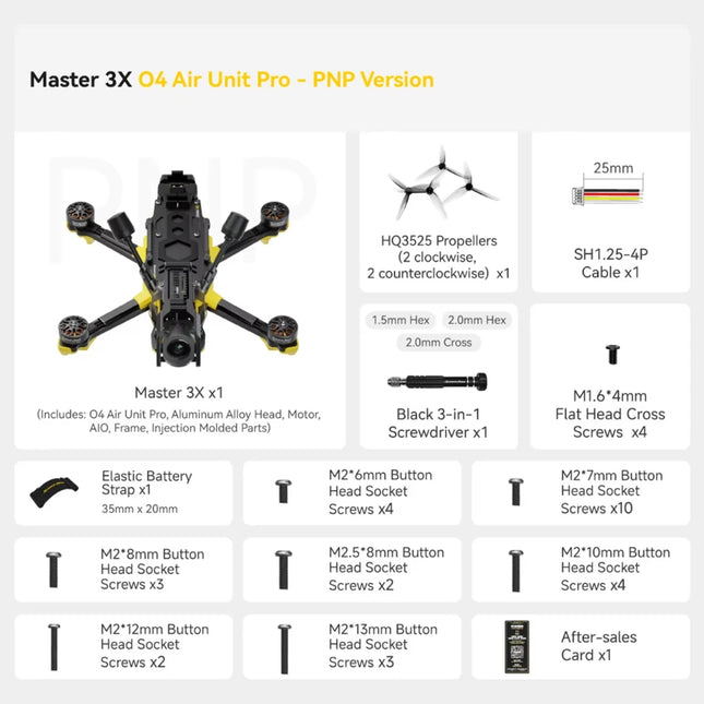 SpeedyBee Master 3X Modular O4 Pro PNP ELRS Version FPV Drone HD Digital VTX Freestyle Racing Drone DIY Parts