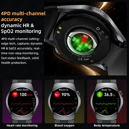 LIGE New Air Pump Blood Pressure Accurate Measure Smart Watches ECG+PPG Micro Physical Examination Men Sports Airbag Smartwatch