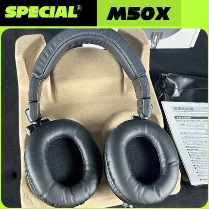 M50 M50X Corded Studio Headphones Stereo Professional DJ Headphones Over-Ear Monitor Headphones with Detachable Cable Gift