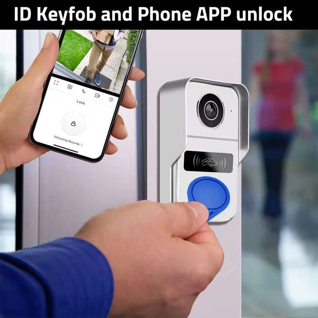 Visual Video Doorbell 2.4G WiFi Tuya Smart Home Outdoor Wireless Intelligent Intercom Night Vision Camera Waterproof Ring Bell