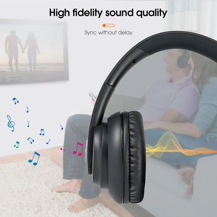 RETEKESS TA006 Wireless Headphone TV Watching Rechargeable Wireless Earphone with Transmitter Support Coaxial Fiber 3.5 AUX RCA