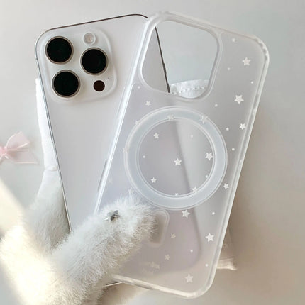 Korean Ins Creative White Star Simple Cartoon Cute For Magsafe Phone Case For iPhone 11 12 13 14 15 16 Pro Max Plus Matte Cover