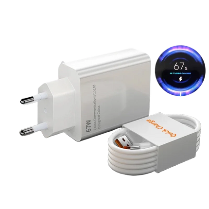 67W USB Fast Charger for Xiaomi 14 13 12 11 10 Ultra for Redmi Note 12T 13 Pro Turbo Quick Charge Type C USB Charging Cable