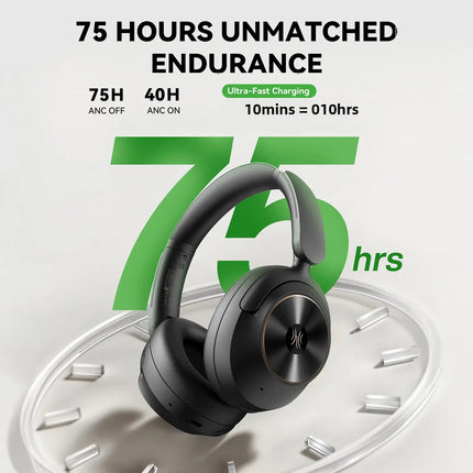 Oneodio A6 ANC Wireless Bluetooth 6.0 Headphones -48dB Hybrid Active Noise Cancelling Over Ear Headset With Mic Hi-Res LDAC APP