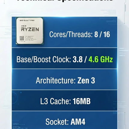 Entry-level Gaming PC Chip Brand New AMD R7 5700G APU Integrated Graphics Socket AM4 Desktop Processor