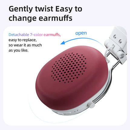ACEFAST H7 Hybrid 35dB ANC Noise Reduction Headphone with Colorful Replaceable Earpads 30mm Speaker Wireless HiFi Audio Headset