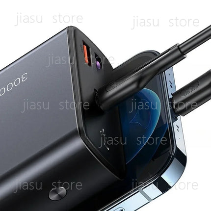 65W 30000mAh Fast Charging Power Bank for Laptops, with 100w USB Cable