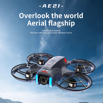 AE21 HD Dual Camera Mini Drones 4.3" Screen Remote RC Quadcopters With Propeller Guard Electronic Toys For Aerial Video Shooting