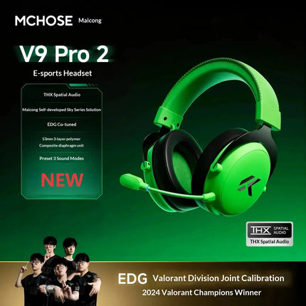 MCHOSE V9 Pro Headset with Microphone Three Mode Bluetooth Wireless Computer PC Gamer Headphones Accessories V9 Pro MCHOSE