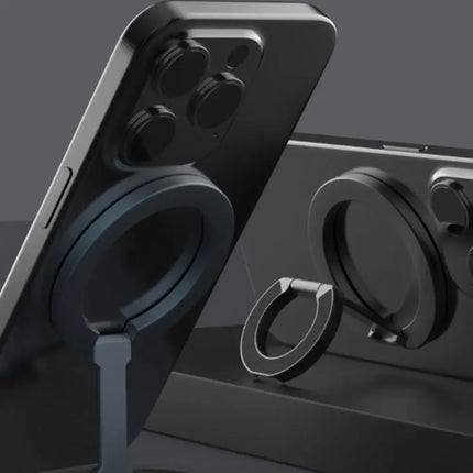 Magnetic Phone Ring Holder Dual-Side Magnet 360° Rotation Ultra-Thin Foldable Portable Desktop Phone Stand for iPhone 17 16 15