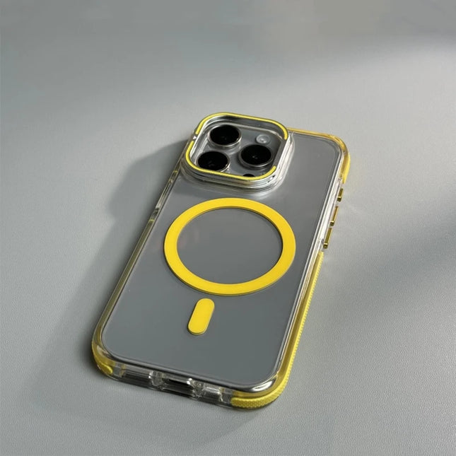 Metal Lens Kickstand Clear Phone Case for iPhone 16 17Pro Max 17 15 13 14 Pro 12 Magnetic Wireless Charge Non-slip Bumper Cover