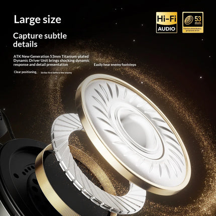 ATK Neptune N9 Pro/N9 Ultra Headphone 4 Mode Wireless Headset Low Delay ENC 1500mAh 53mm Dynamic Driver Earphone PC Accessories