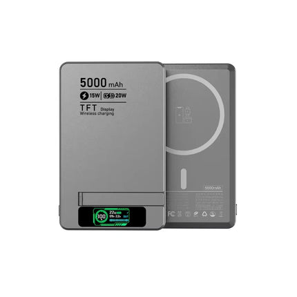 Wireless Magnetic Power Bank Travel Portable Fast Charging 5000mAh 10000mAh Capacity Digital Display For Phone Watch Earphones