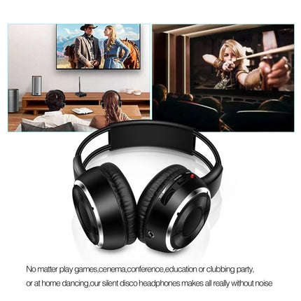 Promotional RF Silent Disco Fold Wireless Headphone Package --8 Pcs with 1 Transmitter in 500m