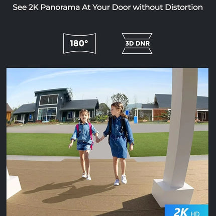 REOLINK Video Doorbell WiFi Camera 2K+ Wired Outdoor Dual Wi-Fi 4:3 Wide View Smart Detection Front Door Home Security Chime V2