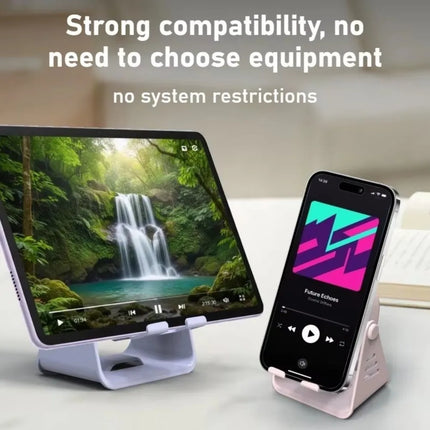Adjustable Angle Inductive Speaker Phone Stand Wireless Audio 360 Surround Sound Bass Boost Bluetooth Speaker Bluetooth 5.3