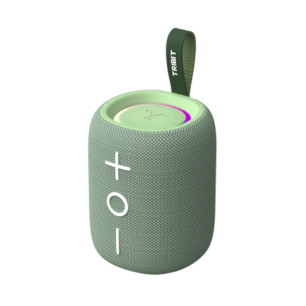 Tribit StormBox Mini Portable Bluetooth Speaker, 12W, 360° Sound, IPX7 Waterproof, LED Light, 12H Playtime, TWS Pairing