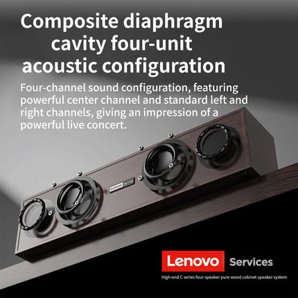 Lenovo C02 multimedia speaker, Bluetooth speaker, wired/Bluetooth dual-mode speaker, retro speaker, universal for TV, computer, and mobile phone, subwoofer