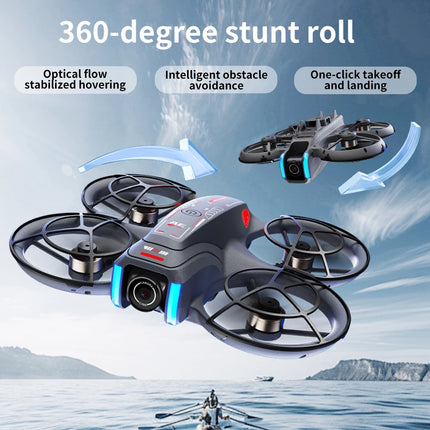AE21 HD Dual Camera Mini Drones 4.3" Screen Remote RC Quadcopters With Propeller Guard Electronic Toys For Aerial Video Shooting