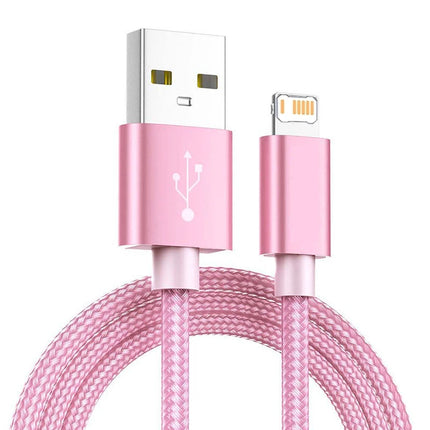 1m Nylon Braided USB Fast Charging Cable For iPhone X XR XS 11 12 13 14 Pro Max 6 6S 7 8 Plus SE 2020 Quick Charge Data Cables