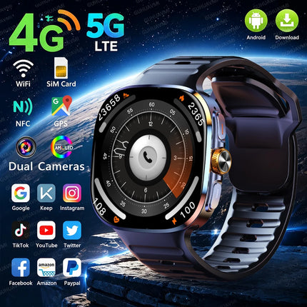 New Original 5G Call Smart Watch 4G wifi 32GB memory social app GPS map men AMOLED HD 2100mAh battery sports business smartwatch