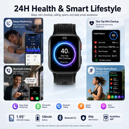 NEW Upgrade Airbag Measurement Smart Watch ECG Air Pump Blood Pressure Blood Lipids Uric Acid Blood Oxygen NFC Smart Watches Man