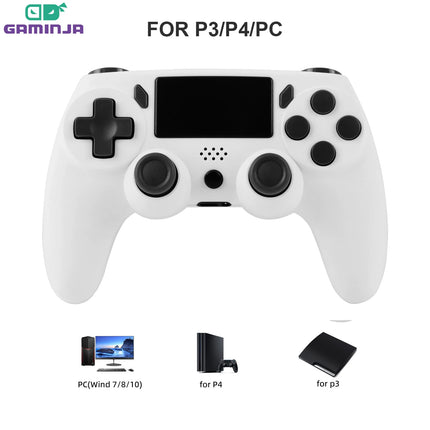 GAMINJA Wireless Gamepad With 6-axis Gyroscope PC Joystick Touchpad Dual Vibration For PS4 PS3 PC Multi-function Controller