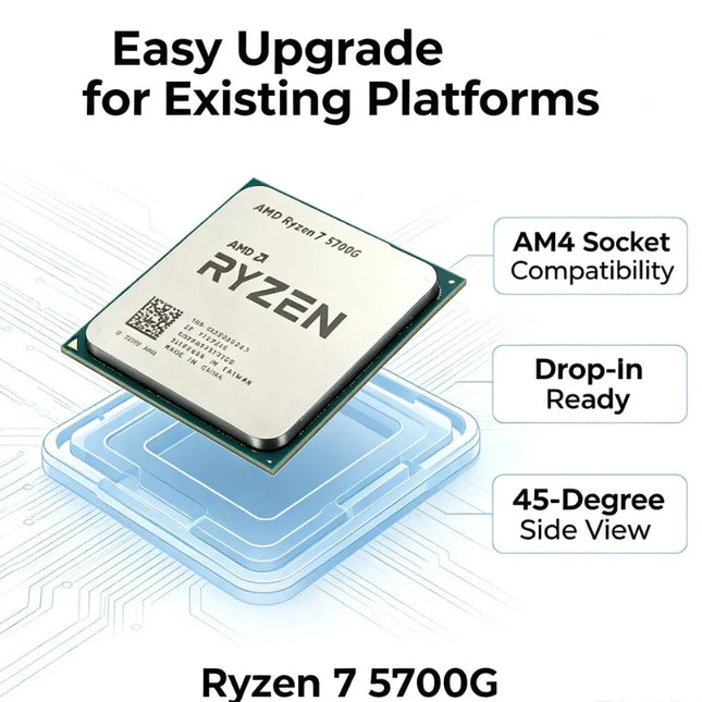 Entry-level Gaming PC Chip Brand New AMD R7 5700G APU Integrated Graphics Socket AM4 Desktop Processor