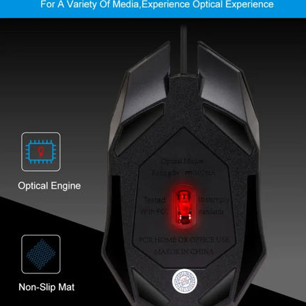 Gaming Mouse LED Ergonomic Design Gaming Mouse Luminous USB Wired 4-button USB Backlit Mouse For PC Desktop and Laptop Computers